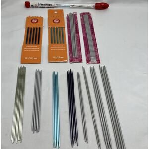 Double Sided Knitting Needles Lot 50+ Sizes US 0-6 Boye Susan Bates Addi Metal